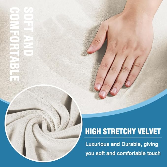 H.VERSAILTEX Sofa Cover 3 Piece T Cushion Sofa Slipcovers Thick Velvet Couch - Image 3