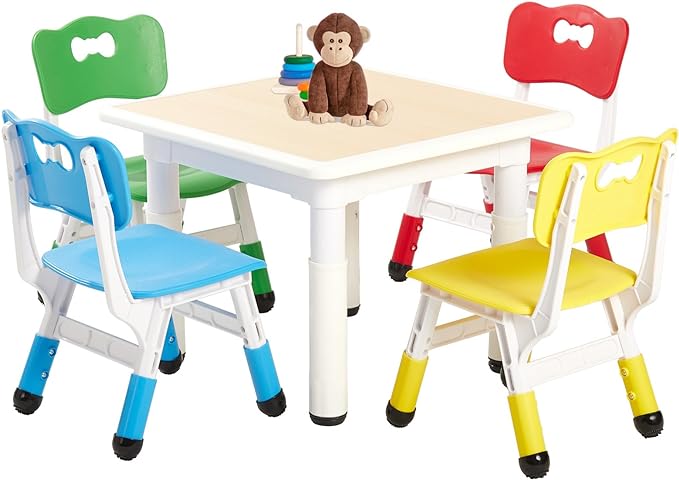 FUNLIO Kids Table and 4 Chairs Set by FUNLIO