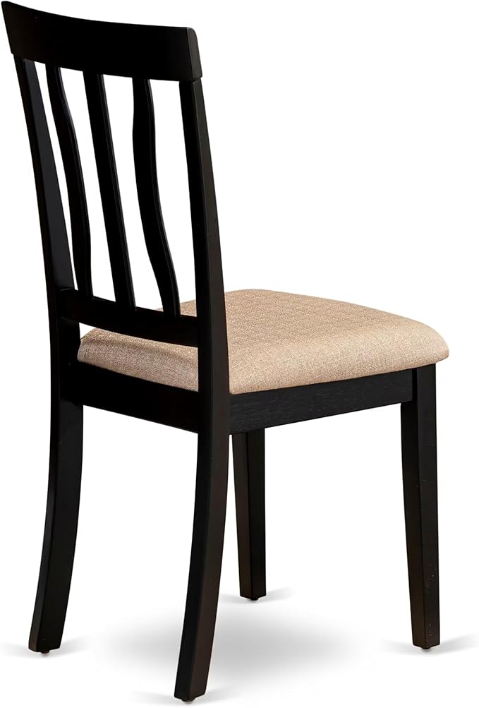 East West Furniture LGAN9-BLK-C 9 Piece Dining Room Table Set Includes a - Image 10
