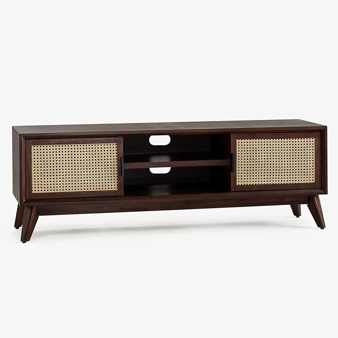 Bme Jasper Deluxe TV Console Table, Pre-Assembled Entertainment Center - Image 2