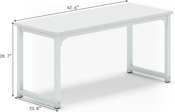 NSdirect Large Office Desk for Home Office, Large 63” Computer Desk Table - Image 2