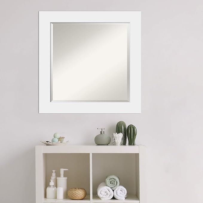Amanti Art White Bathroom Mirror - Image 6