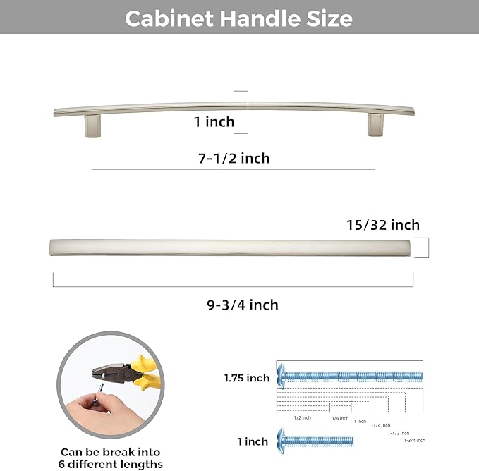 10 Pack Cabinet Handles 7.5" Hole Center - Image 3