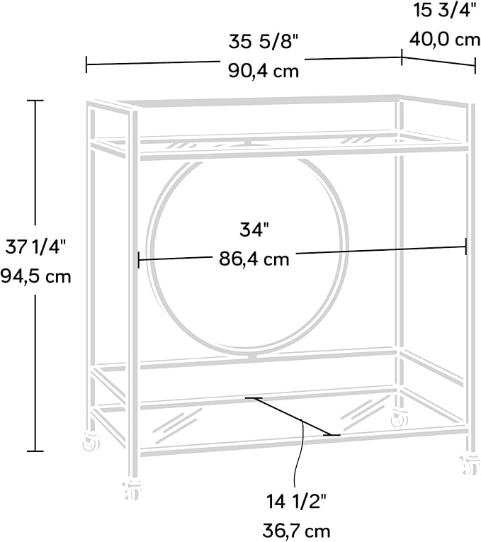 Sauder International Lux Bar Cart - Image 4