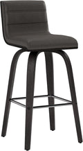 Armen Living Vienna 26" Swivel Counter Stool in Black Wood Finish by ArmenLiving