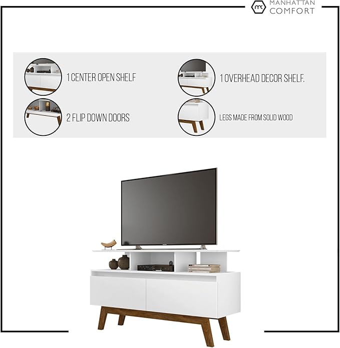 Manhattan Comfort Yonkers 71 Inch Mid Century Modern TV Stand - Image 11