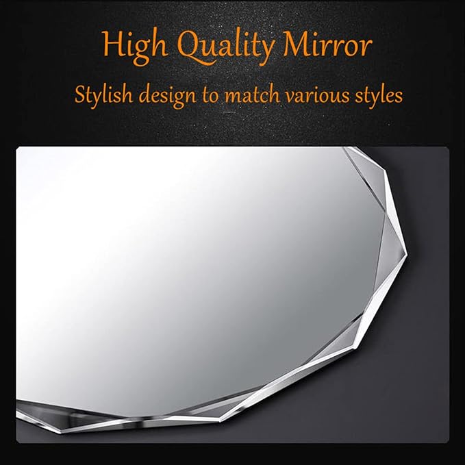 Single Beveled Edge Frameless Wall Mount Bathroom Vanity Mirror, 24” X - Image 3