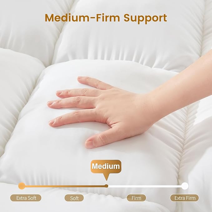 Decroom 5 Inch Memory Foam Mattress Topper King Size, Filled - Image 6