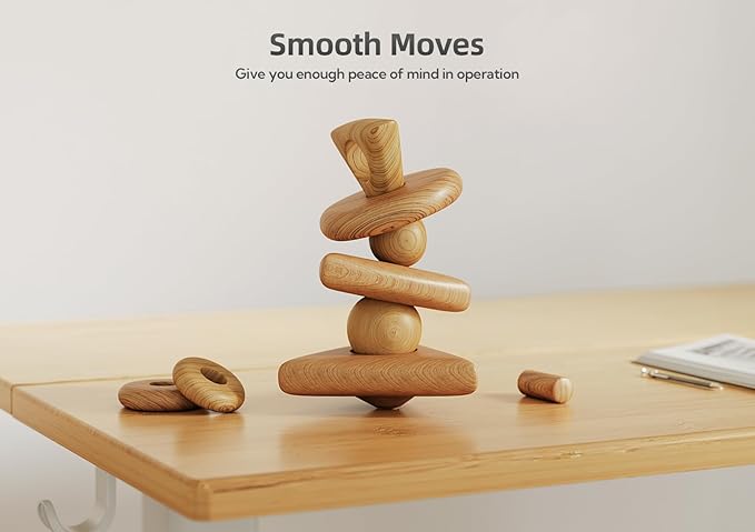 Claiks Bamboo Electric Standing Desk, Adjustable Height Stand up Desk, 55x24 - Image 9