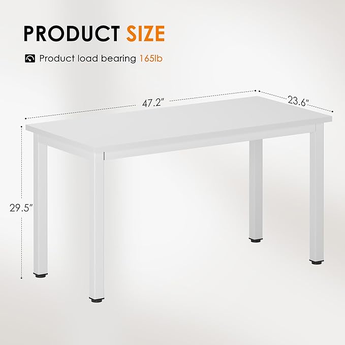 DlandHome 47 inches Medium Computer Desk, Home Composite Wood Board Desk - Image 3