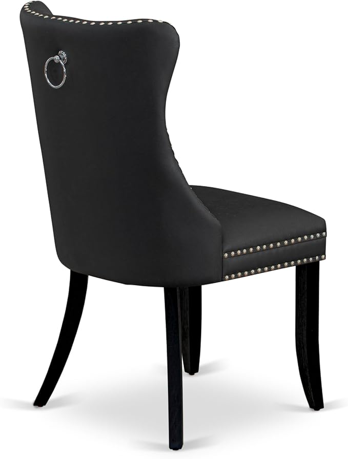 East West Furniture LGDA7-BLK-12 7 Piece Dinette Set Contains a Rectangle - Image 10