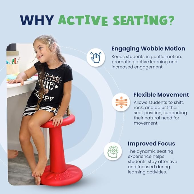 ActiveChairs Kids Wobble Chair, Flexible Preschool & Elementary Classroom - Image 5