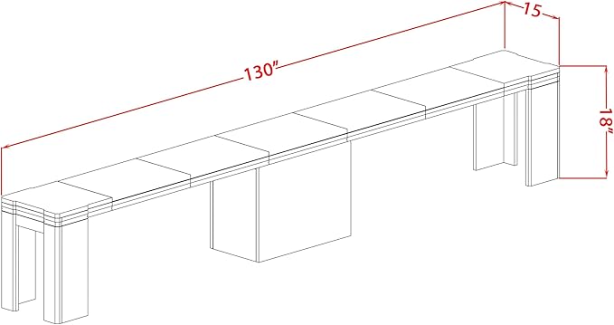 X07FO-B08-18 - 9 Pieces Dining Set Includes an Extendable Rectangle Kitchen - Image 26