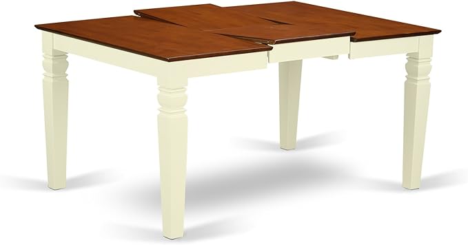 East West Furniture WEIP7-BMK-W 7 Piece Dining Set Consist of a Rectangle - Image 4