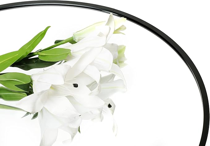 FrameWorks 28" Deluxe Contemporary Black Circular Aluminum Mirror - Image 6