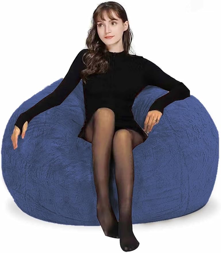 Bean Bag Chairs for Kids Comfy Fluffy Big Joe Bean Bag Chair Covers Only Round by FunnyFurnitureforYourHous