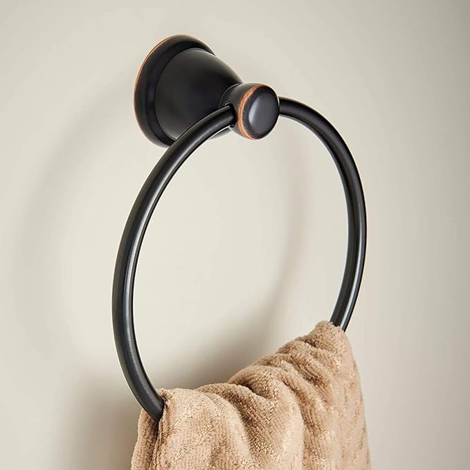 Franklin Brass Kinla 3-Piece Bathroom Set Oil Rubbed Bronze 24" Towel Bar Rack - Image 7