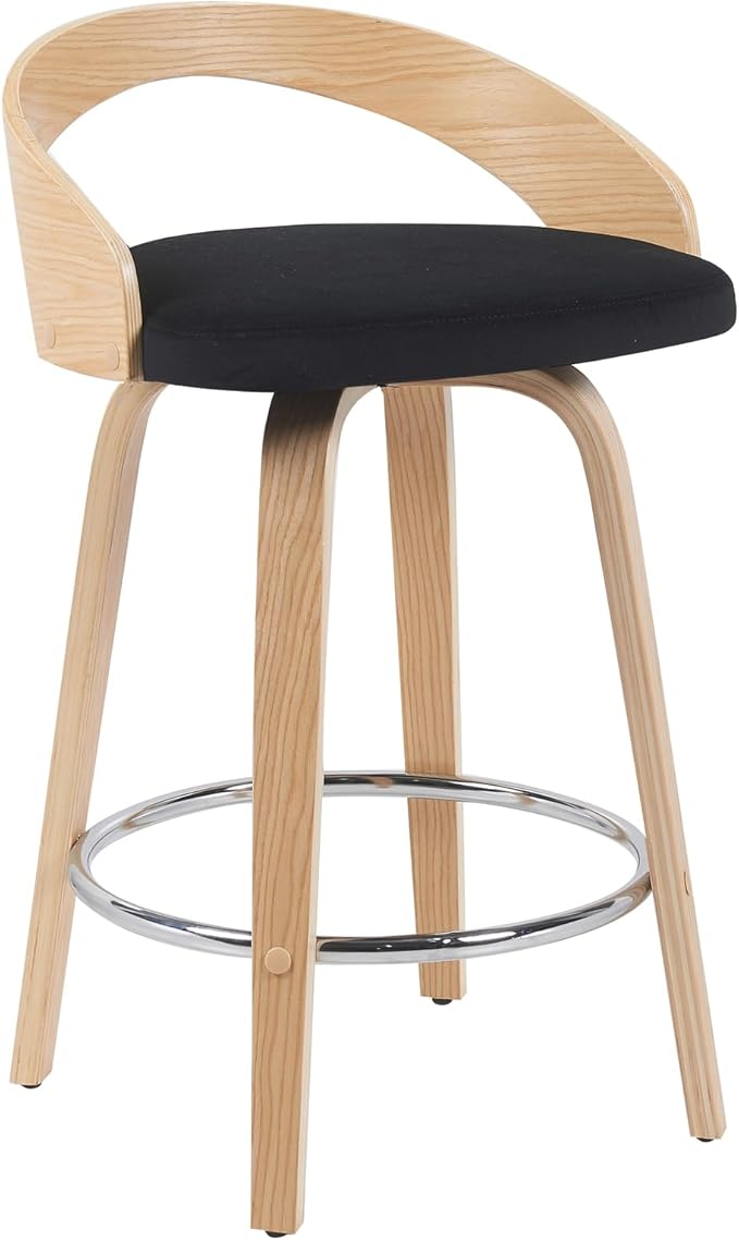 Armen Living Sonia Modern Swivel Counter Height Bar Stool - Image 2