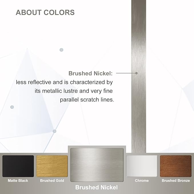 ANDY STAR 36x36 Inch Brushed Nickel Bathroom Mirror, Rounded Square Bathroom - Image 7