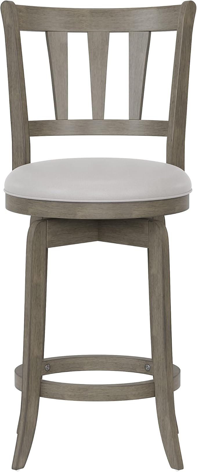 Hillsdale Presque Isle 26" Wood Swivel Counter Height Stool, Aged Gray - Image 4