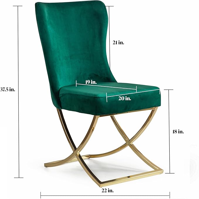 Ottomanson Royal Dining Chairs Set of 2 – Upholstered Tufted Microfiber - Image 3