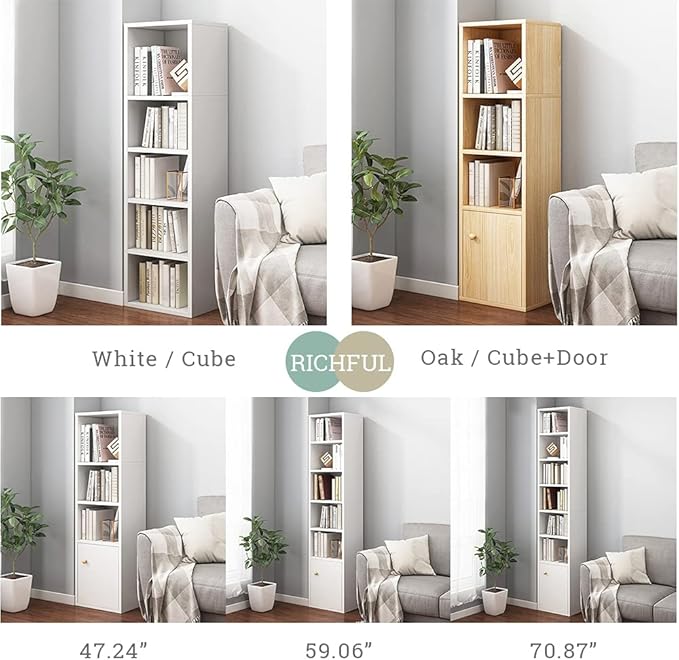 IOTXY Small Narrow Corner Bookcase - Image 8