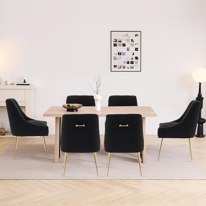 Modern Velvet Dining Chairs Set of 4, Contemporary Upholstered Furniture - Image 7