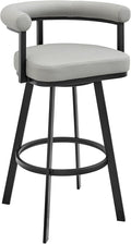 Armen Living Magnolia Swivel Bar Stool in Black Metal by ArmenLiving