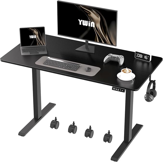 Ywin Electric Height Adjustable Standing Desk, 55 x 24 inches, Ergonomic Stand by Unknown