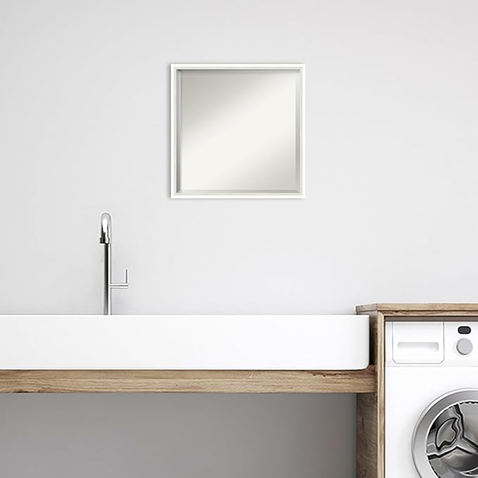 Amanti Art White Bathroom Mirror - Image 4