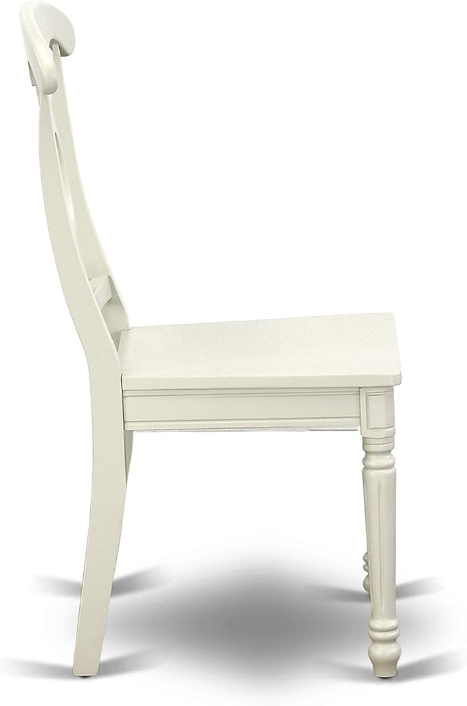 East West Furniture DOKE7-LWH-W 7 Piece Dining Set Consist of a Rectangle - Image 9