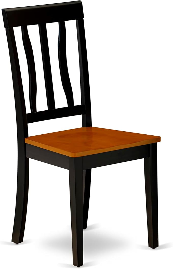East West Furniture HLAN5-BCH-W 5 Piece Dining Table Set - Image 7