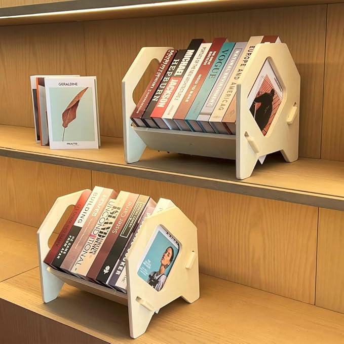 Desktop Bookshelf, Stackable Book Organizer - Image 8
