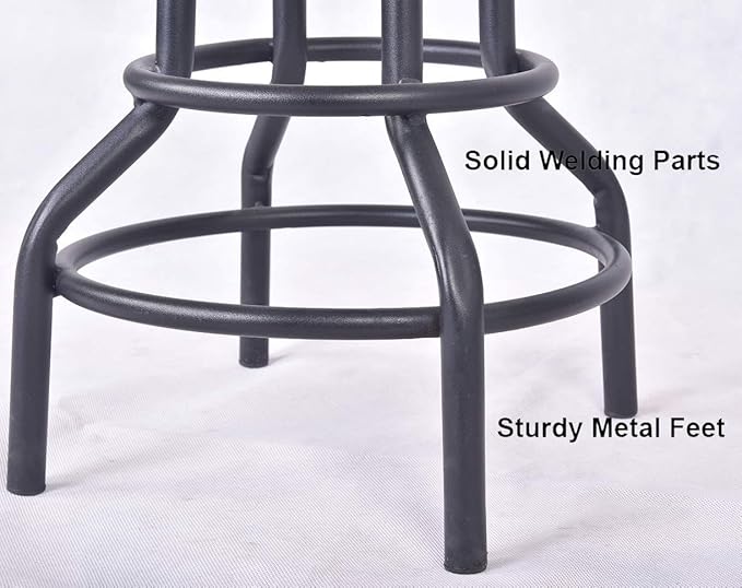 Diwhy Industrial Vintage Counter Stool, Kitchen Counter Height Adjustable - Image 6