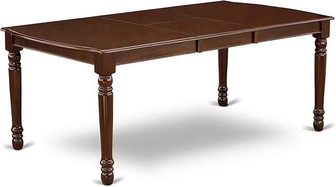 East West Furniture DOCA7-MAH-LC 7 Piece Kitchen Table & Chairs Set Consist of - Image 3
