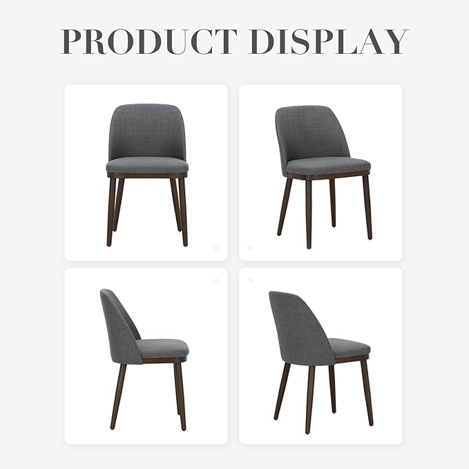 COLAMY Upholstered Dining Chairs Set of 4, Modern Kitchen Chairs - Image 5