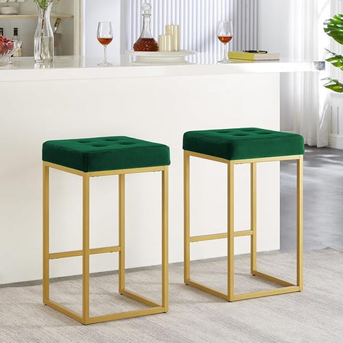 24KF Contemporary Counter Height Bar Stool Set of 2 by WEMARTHOMEDECOR