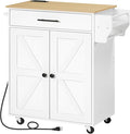 HOOBRO Kitchen Island with Power Outlet, Kitchen Storage Island with Large by HOOBRO