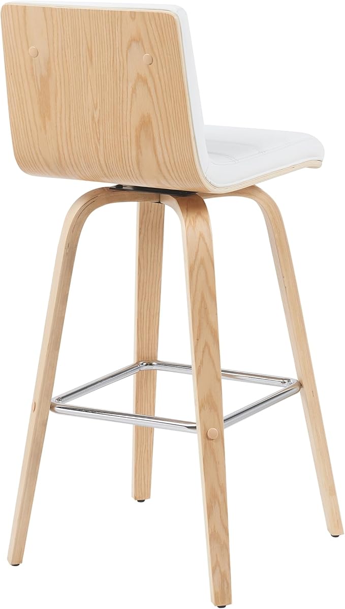 Armen Living Vienna Modern Swivel 30" Bar Height Barstool - Image 4