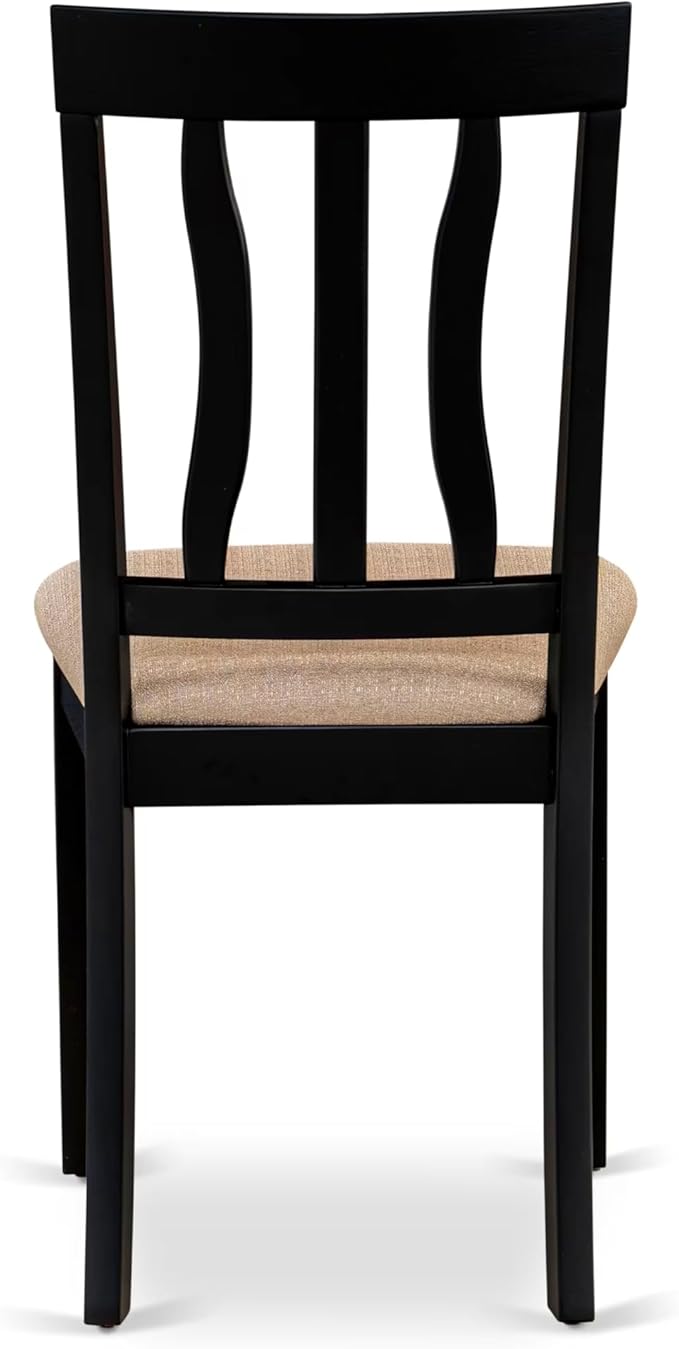 East West Furniture LGAN5-BLK-C 5 Piece Dinette Set - Image 11
