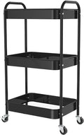 3-Tier Rolling Metal Storage Cart by PNVXNUS
