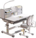 Kids Functional Study Desk and Chair Sets Ergonomic Height Adjustable Children by SMIXLVY