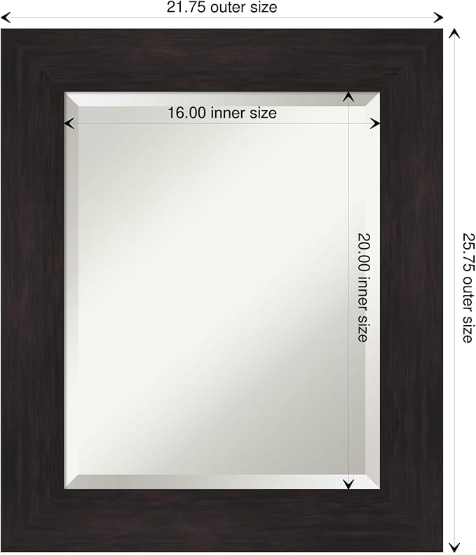 Amanti Art Brown Bathroom Mirror - Image 4