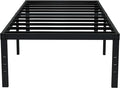 EMODA 18 Inch Twin Bed Frame No Box Spring Needed, Heavy Duty Tall Metal Twin by EMODA