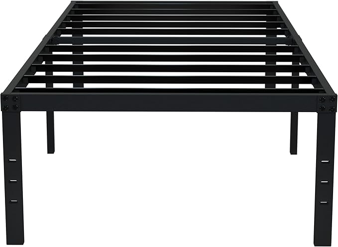 EMODA 18 Inch Twin Bed Frame No Box Spring Needed, Heavy Duty Tall Metal Twin by EMODA