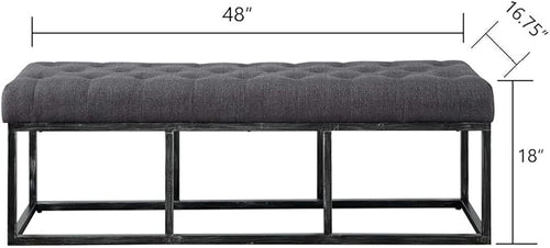 24KF Upholstered Tufted Long Bench - Image 2