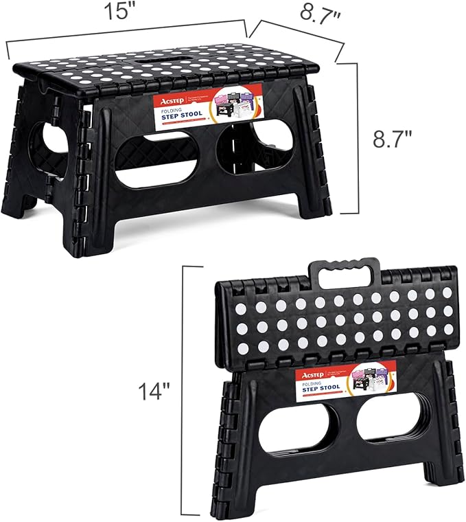 ACSTEP Foldable Step Stool for Kids and Adults, 15-Inch Extra Wide 9-Inch - Image 5