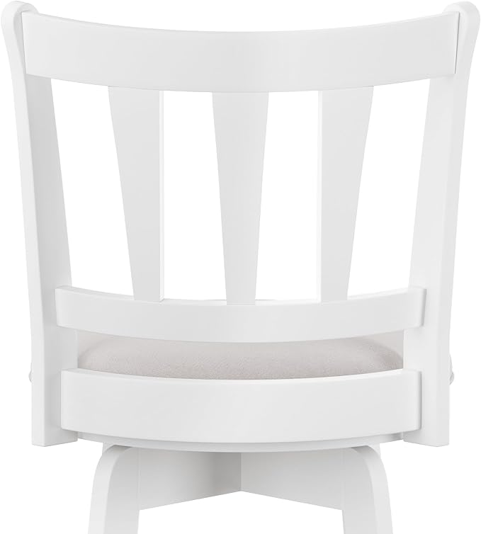 HILLSDALE Presque ISLE Wood Counter Height Swivel Stool White - Image 9