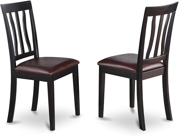East West Furniture LGAN7-BLK-LC 7 Piece Kitchen Table Set Consist of a - Image 6