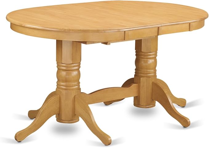 East West Furniture VANO7-OAK-C 7 Piece Kitchen Table & Chairs Set Consist of - Image 3